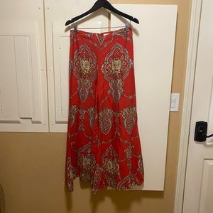 Anthropologie wide coral pattern dress pant. Great condition. $15